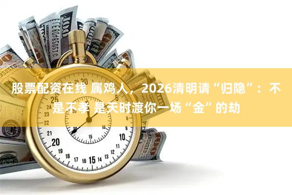 股票配资在线 属鸡人，2026清明请“归隐”：不是不孝 是天时渡你一场“金”的劫